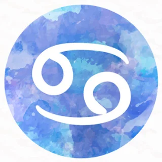 Aquarell-Symbol des Sternzeichens Krebs