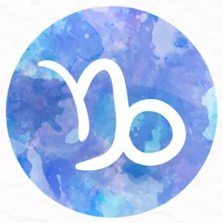 Aquarell-Symbol des Sternzeichens Steinbock