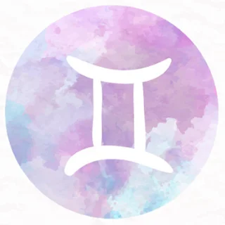 Aquarell-Symbol des Sternzeichens Zwillinge