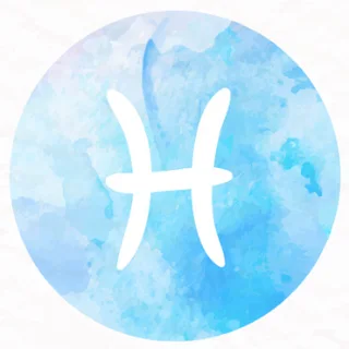 Aquarell-Symbol des Sternzeichens Fische