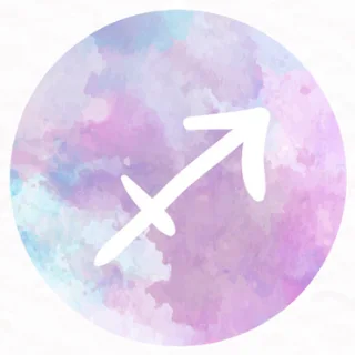 Aquarell-Symbol des Sternzeichens Schütze
