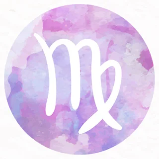 Aquarell-Symbol des Sternzeichens Jungfrau